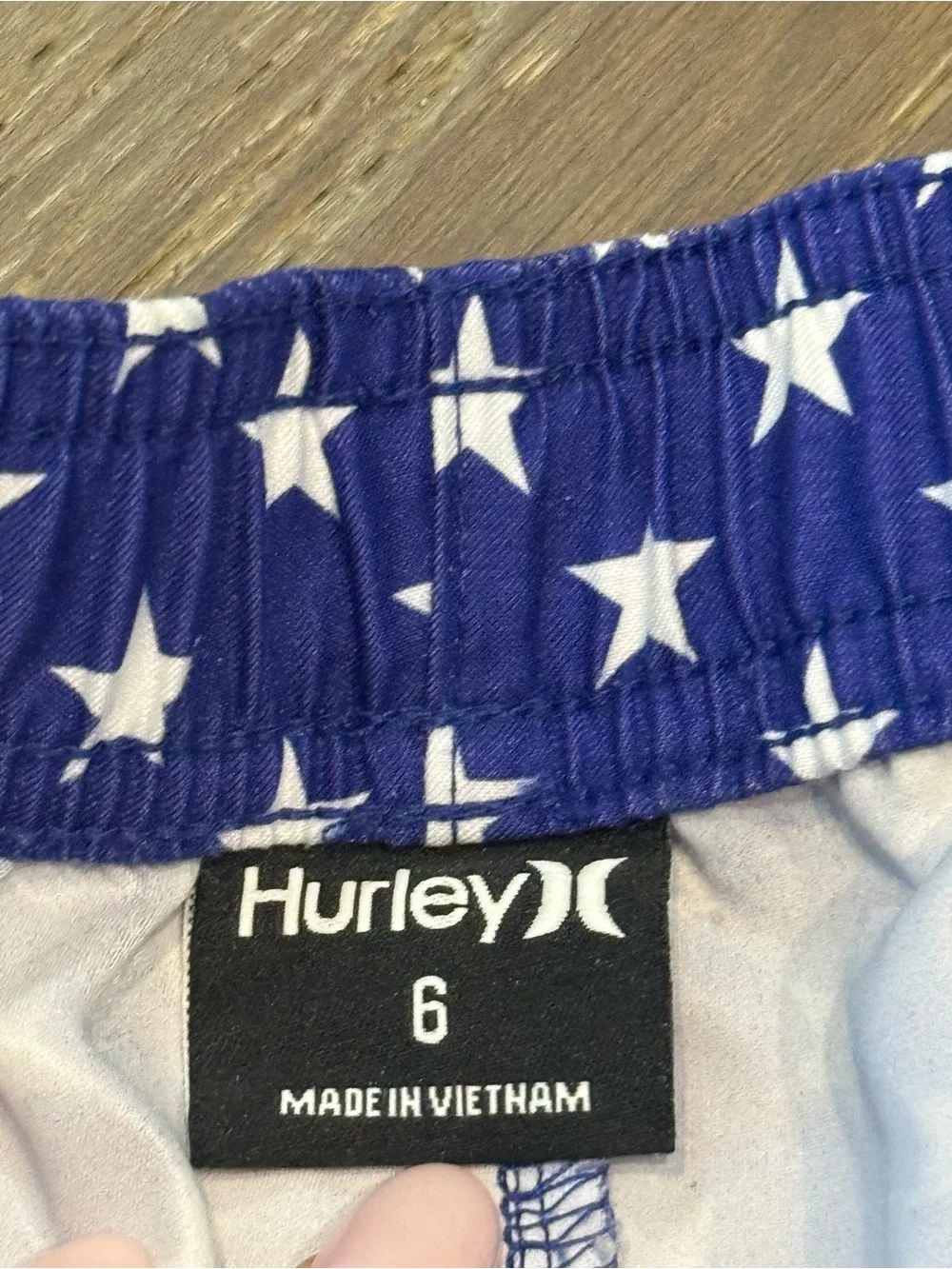Hurley Blue Star Print Kids Swim Shorts